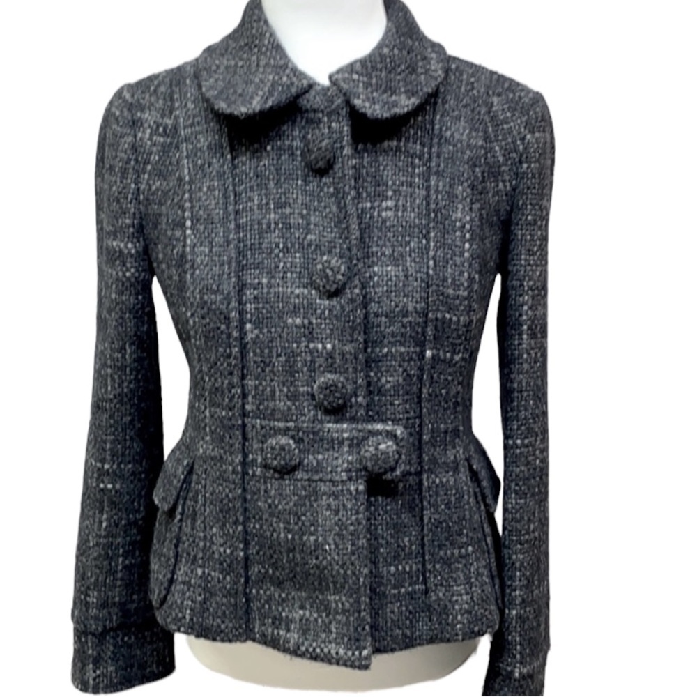 Tocca Charcoal Wool Blend Tailored Jacket - image 1